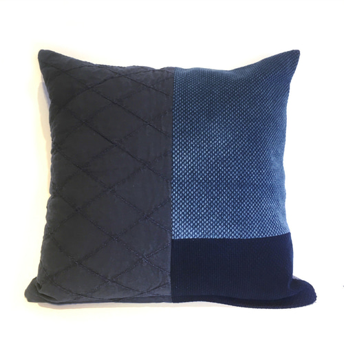 常吉さま専用 藍染古布四角繋ぎの座布団カバー 常吉さま専用 藍染古布四角