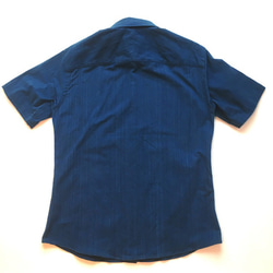 VARIOUS 武州藍染 ランダムウッドボタン S/S シャツ 半袖 Bushu Aizome Shirts w/woo 3枚目の画像