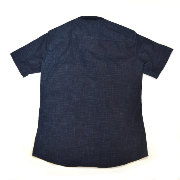 HAKOU”波光“ パッチワーク ウッドボタン S/S シャツ 半袖 Patchworks Shirts w/wood 4枚目の画像