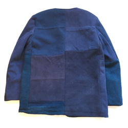 KIRIKOMI“剪裁”NAVY復古靛藍染色劍道服翻拍拼縫無色開衫夾克 第2張的照片