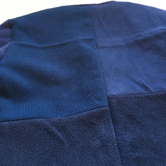 KIRIKOMI“剪裁”NAVY復古靛藍染色劍道服翻拍拼縫無色開衫夾克 第7張的照片