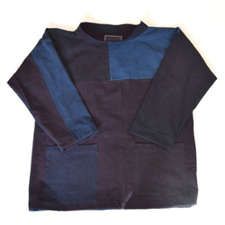 KIRIKOMI"切込”  スモック プルオーバー ジャケット ヴィンテージ 藍染 ボロ パッチワーク vintage 2枚目の画像