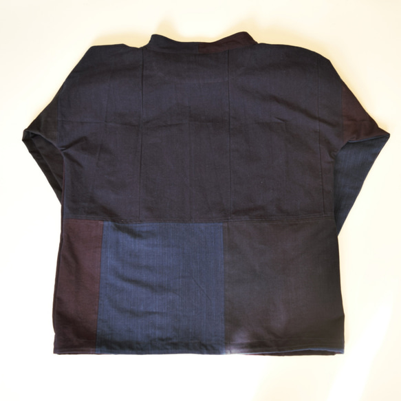 KIRIKOMI"切込”  スモック プルオーバー ジャケット ヴィンテージ 藍染 ボロ パッチワーク vintage 3枚目の画像