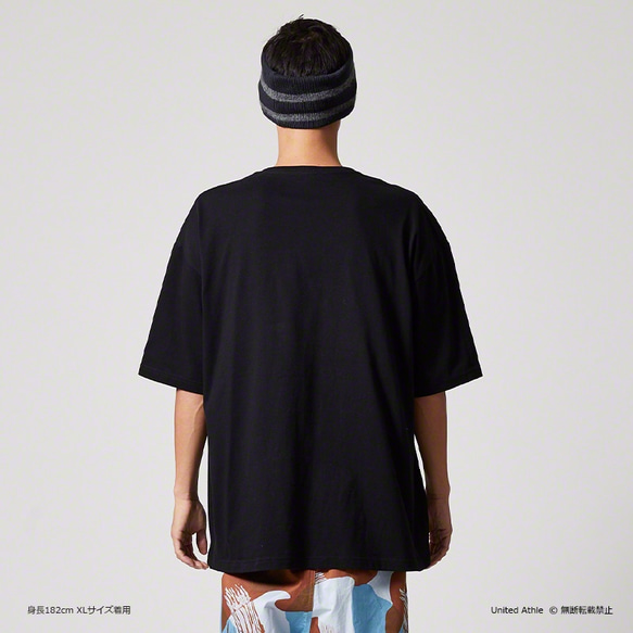 BIGシルエット ビンテージ 藍染 剣道着 リメイク ポケットTシャツ M-XL BLK 5枚目の画像