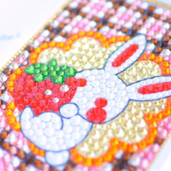 【creema限定】ほろ甘♡チョコ苺とウサギのバッグチャーム型パスケース（ラビー） 2枚目の画像
