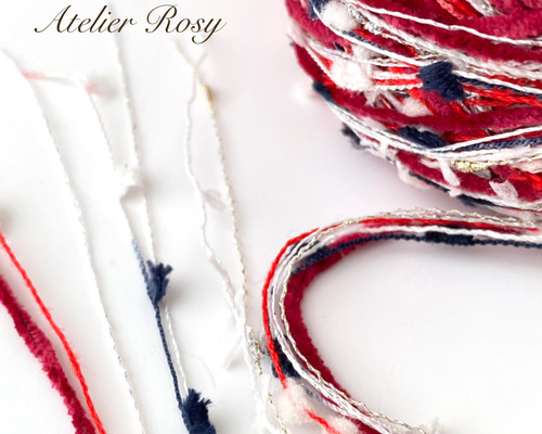 引き揃え糸リースタグ✨️3個セット 引き揃え糸 約30g☆2020014☆ 毛糸 Atelier Rosy 通販 10855343