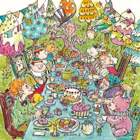 原画　AVEL's travel　”Welcome to the wonder tea party” 2枚目の画像