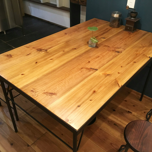 ダイニングテーブル　メープル　ウレタン塗装 一枚板ダイニングテーブル 欅（けやき）＜ウレタン塗装＞ 「脚付：DT