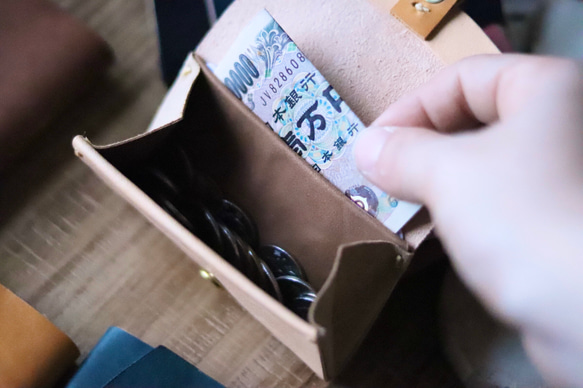 緊湊型硬幣盒*布魯尼的小錢包[也可以放置硬幣袋和卡片]可選顏色 第5張的照片