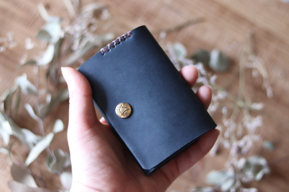 好きに ネイビー】名刺も入るミニ財布【miniKAMABOKOwallet】 その他 財布・ケース・小物入れ