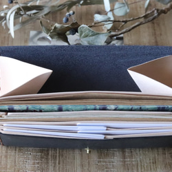 ｼﾝﾌﾟﾙｽﾘﾑ長財布２【マスタードイエロー】【大容量・17cmのミディアム財布】タケノコデザイン 8枚目の画像