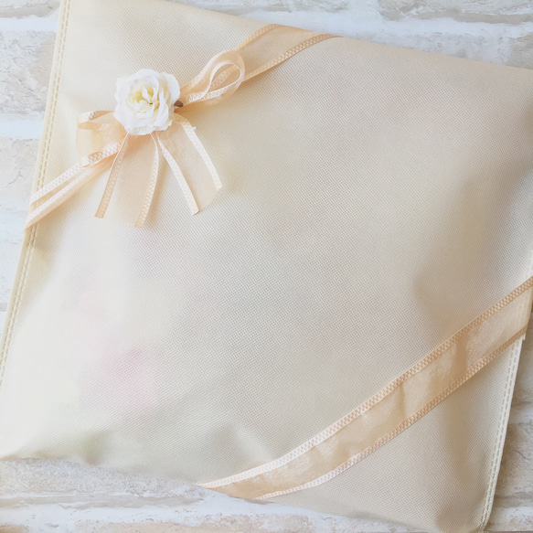 【在庫限り】フラワーフォトフレーム plain wood ピンク 4枚目の画像