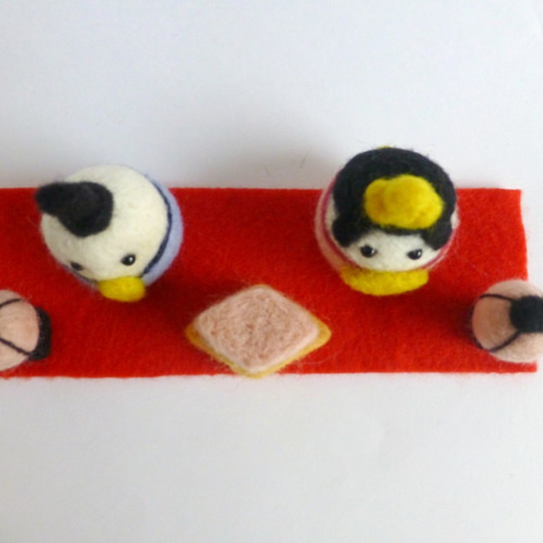 受注制作 雛人形羊毛フェルト置き物 完成次第発送致します 羊毛