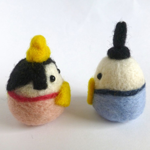 受注制作 雛人形羊毛フェルト置き物 完成次第発送致します 羊毛