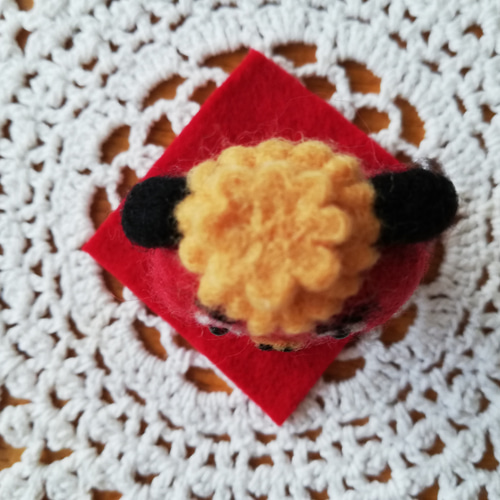 受注制作 獅子舞の羊毛フェルト置き物 完成次第発送致します 羊毛