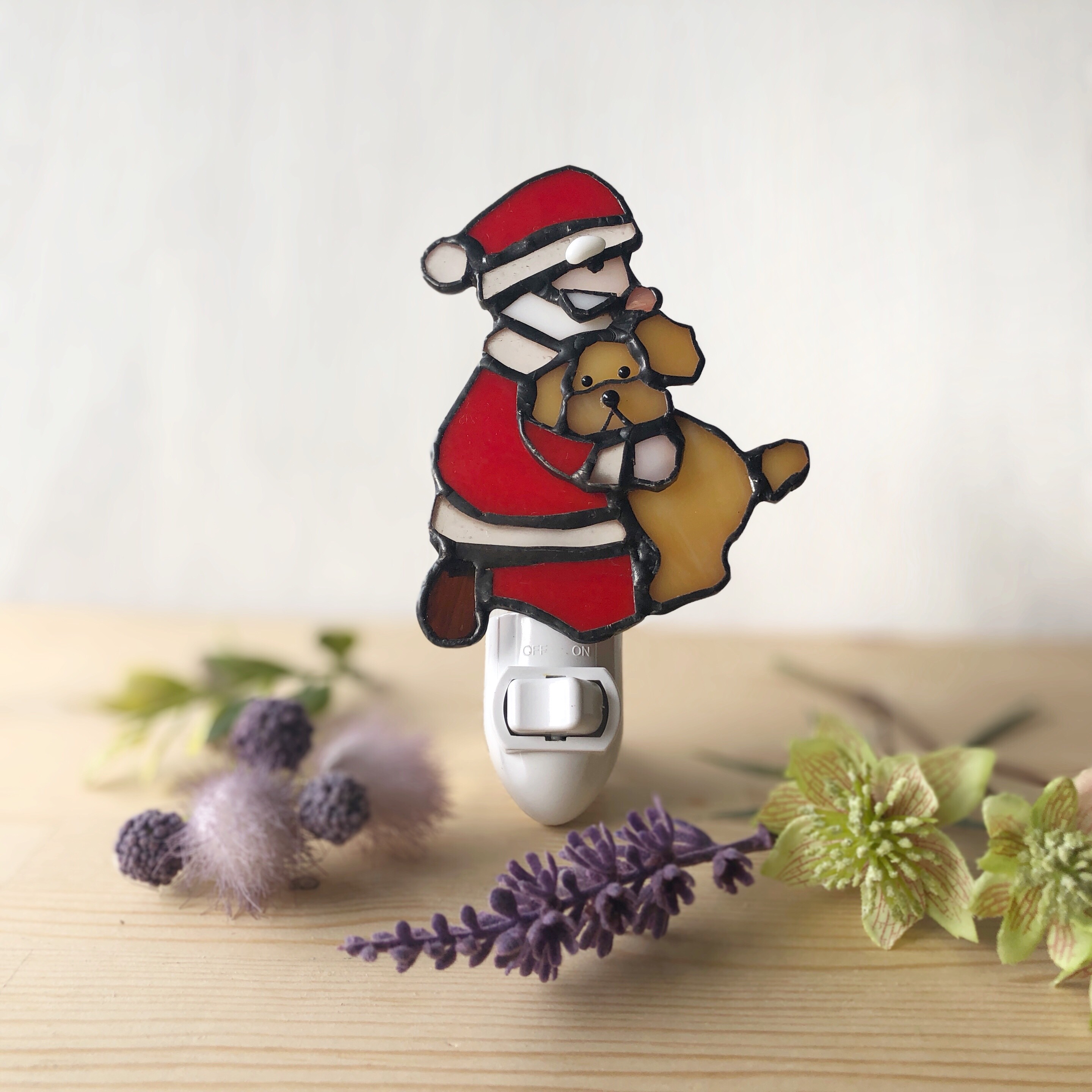 Santa hug  poodle　〜おやすみランプ