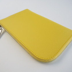 薄くて軽いコンパクトな財布 10枚カードポケット　カラフル イエロー　スクイーズ　ミモザ 3枚目の画像