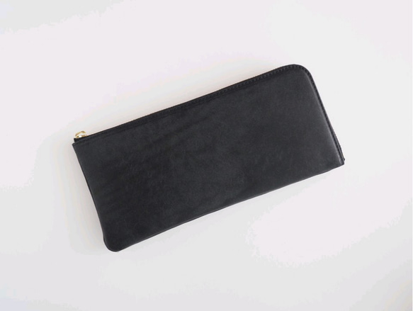 margot 薄くて軽くて大容量な長財布 24ZipWallet  ブラック 1枚目の画像