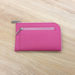 薄くて軽いコンパクトな財布  10枚カードポケット　カラフル ディープピンク スクイーズ squeeze 4枚目の画像