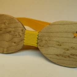 ART工房Nobの木製蝶ネクタイ スターシリーズ MDX(標準ﾃﾞﾗｯｸｽ) タイプ3型 バーズアイメイプル木綿平織 6枚目の画像