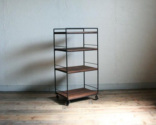 幅50cm】アイアン＆ウッド キッチンワゴン【サイズオーダー可】 棚