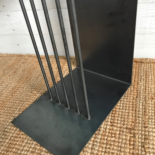 2WAYサイドテーブル 黒皮仕上げ【サイズオーダー可】 サイドテーブル