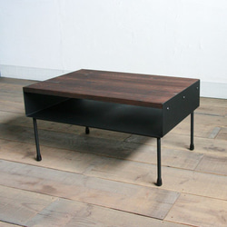 鐵板和舊木中心桌[可訂購尺寸] 第4張的照片