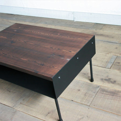 鐵板和舊木中心桌[可訂購尺寸] 第5張的照片