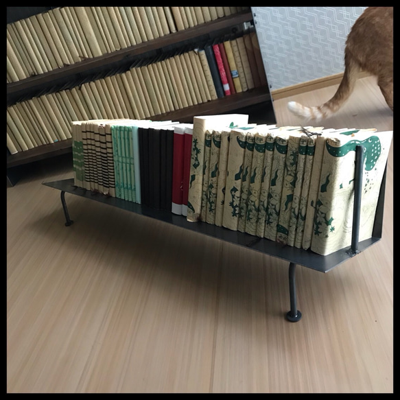黒皮鉄の本立て(W80)【サイズオーダー可】 3枚目の画像