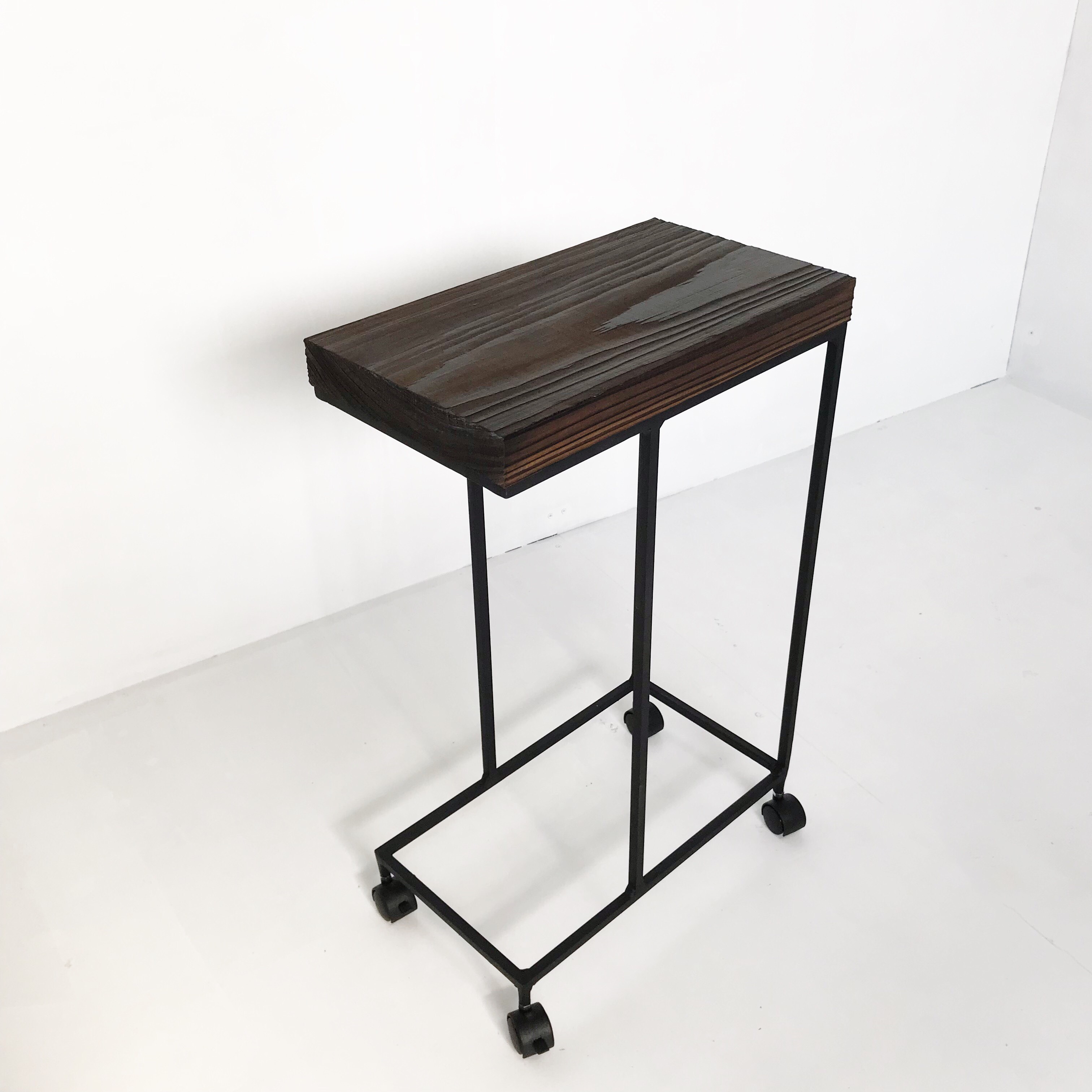 アイアン&ウッド 珈琲テーブル キャスター付き【サイズオーダー可】