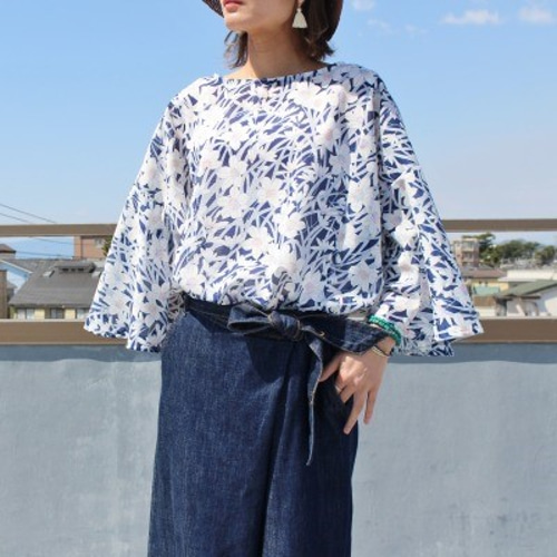 LL 大きめサイズ着物リメイク 化繊 夏着物 透け感フリル袖