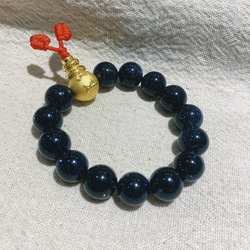 Eli Jewelry 招財聚財納福藍晶石葫蘆黃金手鍊 附美禮物包裝 附金飾保證卡 現貨 生日禮物 招財 第5張的照片