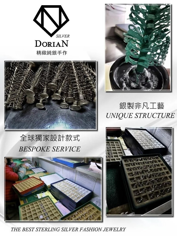 DoriAN 手作純銀 璀燦閃耀玫瑰花施華洛世奇頂級鋯石純銀項鍊 附精美包裝 純銀保證卡  鑽項鍊 第10張的照片