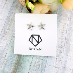 DoriAN獨家設計銀飾品牌 earring 星星 海星 鑽 純銀 耳環 耳針 附保卡精美包裝 禮物 抗過敏材質 現貨 第4張的照片