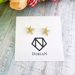DoriAN銀飾設計品牌 閃耀星星純銀18K金耳環 附純銀保證卡及精美禮物包裝 星星耳環 生日禮物 現貨 第2張的照片