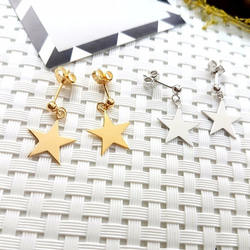 DoriAN獨家設計銀飾手作品牌 star星星純銀耳環 耳針 龐克 18K金 附純銀保證卡及精美禮物包裝 現貨 第5張的照片