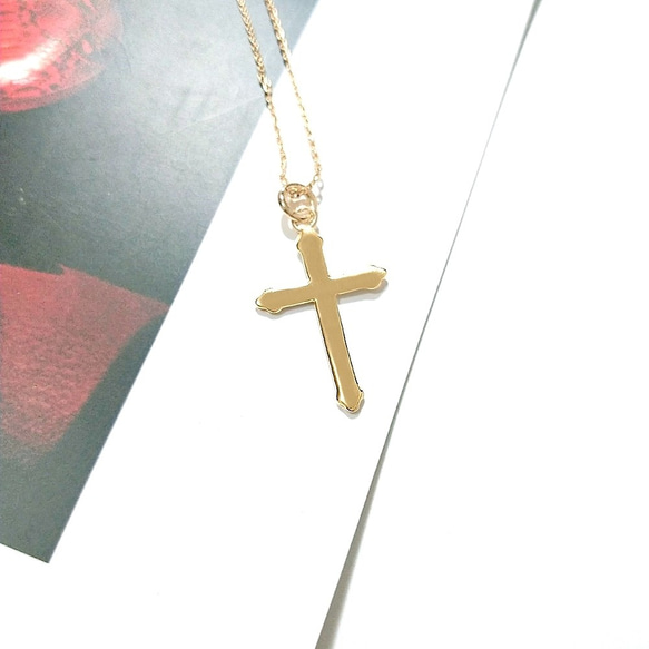 【8折】DoriAN手作銀飾品牌 十字架 925銀項鍊 附純銀保證卡 十字 耶穌 精美包裝拭銀布組 生日禮物 18K金色 第2張的照片