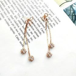 Ada韓国の人気の穏やかな気質の弓ペンダントダイヤモンドイヤリングイヤリングドリルダイヤモンドのイヤリングドロップイヤリングロー 2枚目の画像