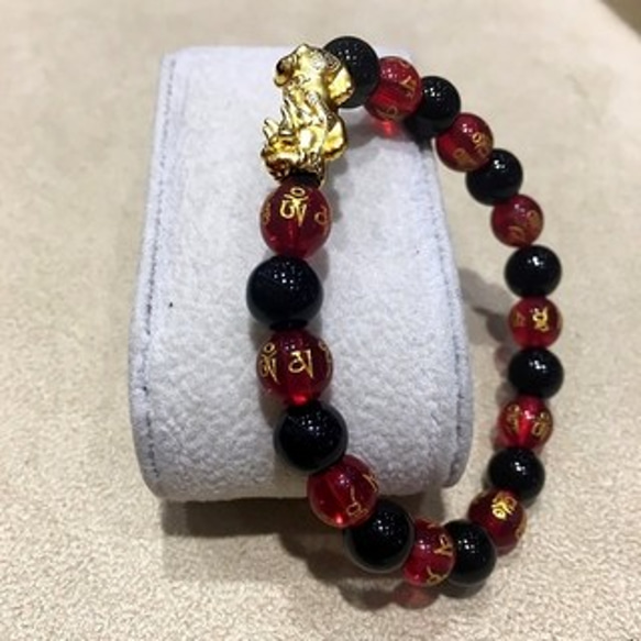 Eli Jewelry 9999純金 富貴招財黃金貔貅葡萄石黃金手鍊 女用/中性 附金飾附金飾保證卡 精美禮物包裝 第4張的照片