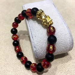 Eli Jewelry 9999純金 富貴招財黃金貔貅葡萄石黃金手鍊 女用/中性 附金飾附金飾保證卡 精美禮物包裝 第5張的照片