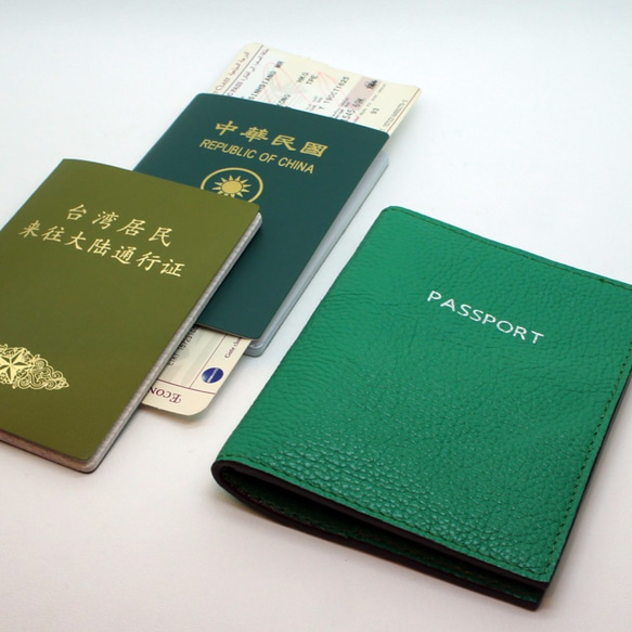 小旅行 - 手作り革パスポートカバーパスポート 4枚目の画像