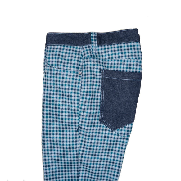 經典暖男 Tokyo Classic Green Check 9 Pockets 經典綠格紋九口袋暖男休閒褲 第4張的照片