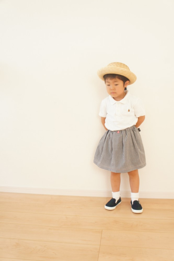 ◇即発送可能◇kids　size100　裏地付きふんわりタックスカート 1枚目の画像