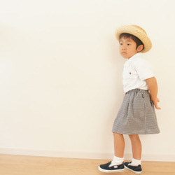 ◇即発送可能◇kids　size100　裏地付きふんわりタックスカート 2枚目の画像