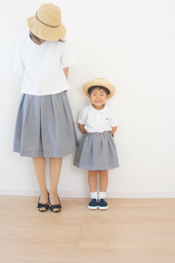 ◇即発送可能◇kids　size100　裏地付きふんわりタックスカート 4枚目の画像