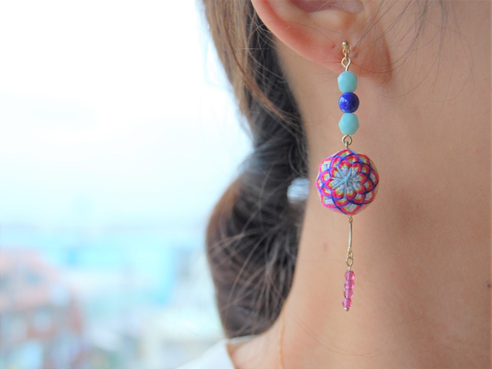 【Taiwan】TEMAEIとビーズのピアス（イヤリング）