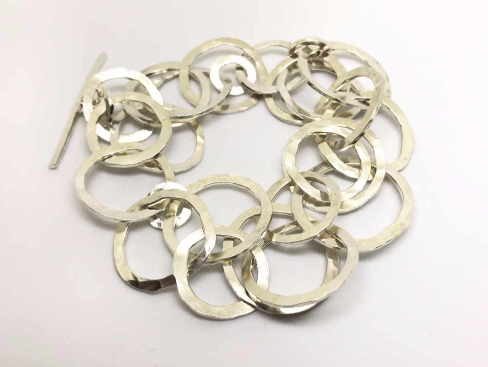 大きなチェーンのブレスレット◆SILVER◆