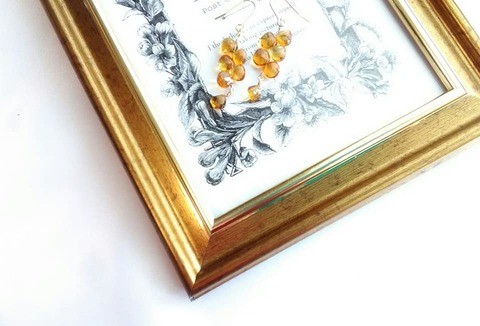 かぼちゃ色でさりげなく幸運と富を引き寄せる♡上質天然石シトリンピアス