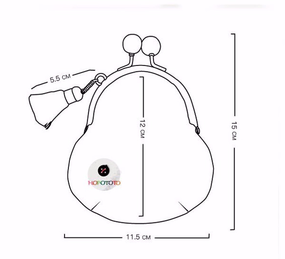 原创口金零钱包钱包灰熊立体双面拼接印花手作流苏【HOPOTOTO】 第6張的照片