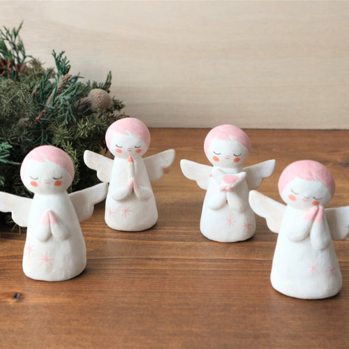 陶器で作った天使 祈り(B) その他人形 福雪のAtelier hukuyuki 陶器で作った天使 祈り(B) その他人形 福雪のAtelier hukuyuki